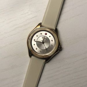 Michele White Marble Watch